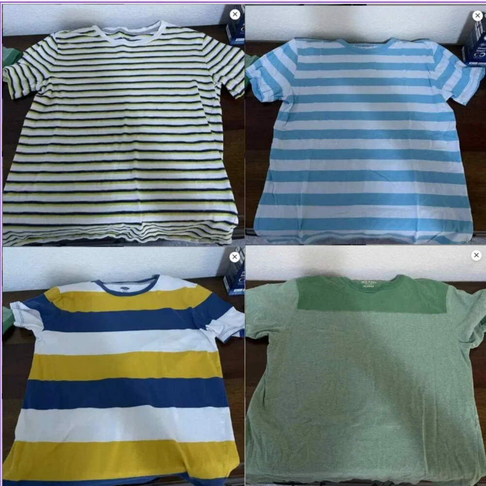 LOT OF 4 SHIRTS: Old Navys Boys' Light Weight Short Sleeve Shirts XL
